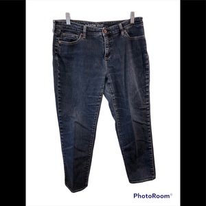 Land’s End straight leg blue jeans, Fit 2, Size 12P